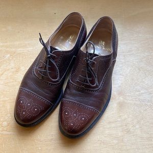 Bruno Magli Charles Men’s Italian Shoes Brown Leather Size 7 1/2